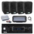 Pyle PLMRB29B2 Single DIN Marine Bluetooth MP3 Player Stereo Receiver, Cover, 4x 3.5" 300 Watt Max Power Indoor/Outdoor Waterproof Speakers, Amplifier w/Kit, Radio Antenna