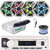 Pyle PLMRB29W2 Single DIN Marine Bluetooth USB/AUX MP3 Player AM/FM Radio In-Dash Stereo White Receiver w/White Cover, 4x 6.5" 120W Max RGB LED Speakers w/White Grilles, Radio Antenna, Speaker Wire
