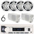 Pyle PLMRB29W2 Single DIN Marine Bluetooth USB/AUX MP3 Player AM/FM Radio In-Dash Stereo White Receiver, 4x 6.5" 180W Max Power 2-Way White Speakers, 2x 3.5'' 200W Max 3-Way Mini Box Speakers, Antenna