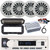 Pyle PLMRB29W2 Single DIN Marine Bluetooth USB/AUX MP3 Player AM/FM Radio In-Dash Stereo White Receiver w/Black Cover, 4x 6.5" 180W Max 2-Way White Boat Speakers, 4 Channel Amplifier w/Kit, Antenna