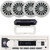 Pyle PLMRB29W2 Single DIN Marine Bluetooth USB/AUX MP3 Player AM/FM Radio In-Dash Stereo White Receiver w/White Radio Shield Cover, 4x Enrock EM270W 6.5" 180 Watt Max Power 2-Way White Boat Speakers