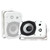 Pyle PLMRB29W2 Single DIN Marine Bluetooth USB/AUX MP3 Player AM/FM Radio In-Dash Stereo White Receiver w/Black Cover, 4x 5.25" 400W Max Indoor/Outdoor Speakers, 4 Channel Amplifier w/Kit, Antenna