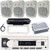 Pyle PLMRB29W2 Single DIN Marine Bluetooth USB/AUX MP3 Player AM/FM Radio In-Dash Stereo White Receiver w/White Cover, 4x 5.25" 400 Watt Max Indoor/Outdoor White Speakers, 4 Channel Amplifier, Antenna