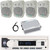 Pyle PLMRB29W2 Single DIN Marine Bluetooth USB/AUX MP3 Player AM/FM Radio In-Dash Stereo White Receiver, 4x 5.25" 400W Max Indoor/Outdoor Waterproof Speakers, 4 Channel Bluetooth Amplifier, Antenna