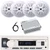 Pyle PLMRB29W2 Single DIN Marine Bluetooth USB/AUX MP3 Player AM/FM Radio In-Dash Stereo White Receiver, 4x 5.25'' 100 Watt Max Power 2 Way White Boat Speakers, 4 Channel Bluetooth Amplifier, Antenna