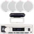 Pyle PLMRB29W2 Single DIN Marine Bluetooth USB/AUX MP3 Player AM/FM Radio In-Dash Stereo White Receiver w/White Radio Shield Cover, 4x 6.5'' 400 Watt Max Power Dual Cone White Boat Speakers