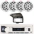 Pyle PLMRB29W2 Single DIN Marine Bluetooth USB/AUX MP3 Player AM/FM Radio In-Dash Stereo White Receiver w/White Cover, 4x Dual 6.5'' 200 Watt Max Power Water Resistant 2-Way Full Range Boat Speakers