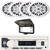 Pyle PLMRB29W2 Single DIN Marine Bluetooth USB/AUX MP3 Player AM/FM Radio In-Dash Stereo White Receiver w/White Cover, 4x Pyle PLMR692 6x9" 260 Watt Max Power 2-Way Full Range White Boat Speakers