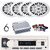 Pyle PLMRB29W2 Single DIN Marine Bluetooth USB/AUX MP3 Player AM/FM Radio In-Dash Stereo White Receiver, 4x 6x9" 260W Max Power 2-Way Full Range White Boat Speakers, 4 Channel Amplifier w/Kit, Antenna