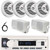Pyle PLMRB29W2 Single DIN Marine Bluetooth USB/AUX MP3 Player AM/FM Radio In-Dash Stereo White Receiver, 4x 8'' 180W Max Full Range Boat Speakers, 2x 3.5'' 200W Max 3-Way Mini Box Speakers, Antenna