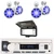 Pyle PLMRB29W2 Single DIN Marine Bluetooth USB/AUX MP3 Player AM/FM Radio In-Dash Stereo White Receiver w/White Cover, 4x 3.5’’ 20W Max Waterproof Full Range Off-Road RGB LED White Stereo Speakers