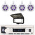 Pyle PLMRB29W2 Single DIN Marine Bluetooth USB/AUX MP3 Player AM/FM Radio In-Dash Stereo White Receiver w/White Cover, 4x 4" 300 Watt Max Power Bluetooth RGB LED White Boat Tower Speakers