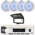 Pyle PLMRB29W2 Single DIN Marine Bluetooth USB/AUX MP3 Player AM/FM Radio In-Dash Stereo White Receiver w/White Cover, 4x 4" 100 Watt Max Power Low Profile 2-Way Blue LED Boat Audio White Speakers