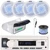 Pyle PLMRB29W2 Single DIN Marine Bluetooth USB/AUX MP3 Player AM/FM Radio In-Dash Stereo White Receiver w/White Cover, 4x 4" 100W Max Low Profile 2-Way Blue LED Speakers, Radio Antenna, Speaker Wire