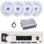Pyle PLMRB29W2 Single DIN Marine Bluetooth USB/AUX MP3 Player AM/FM Radio In-Dash Stereo White Receiver, 4x 5.25" 180W Max 2-Way Low Profile Slim Style Blue LED Speakers, 4 Channel Amplifier, Antenna