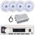 Pyle PLMRB29W2 Single DIN Marine Bluetooth USB/AUX MP3 Player AM/FM Radio In-Dash Stereo White Receiver, 4x 5.25" 180W Max 2-Way Low Profile Blue LED Speakers, 4 Channel Bluetooth Amplifier, Antenna