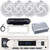 Pyle PLMRB29W2 Single DIN Marine Bluetooth USB/AUX MP3 Player AM/FM Radio In-Dash Stereo White Receiver w/White Cover, 4x 6'' 240W Max Power Low Profile 2-Way Speakers, 4 Channel Amplifier, Antenna