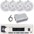 Pyle PLMRB29W2 Single DIN Marine Bluetooth USB/AUX MP3 Player AM/FM Radio In-Dash Stereo White Receiver, 4x 6'' 240 Watt Max Power Low Profile 2-Way Speakers, 4 Channel Bluetooth Amplifier, Antenna