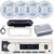 Pyle PLMRB29W2 Single DIN Marine Bluetooth USB/AUX MP3 Player AM/FM Radio In-Dash Stereo White Receiver w/White Cover, 4x 6.5" 250W Max Dual Cone RGB LED Boat Speakers, 4 Channel Amplifier, Antenna