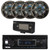 Pyle PLMRB29B2 Single DIN Marine USB Bluetooth AM/FM MP3 Stereo Receiver w/Cover, 4x 6.5" 120 Watt Max Power 4-Ohm RGB LED Coaxial Speakers with Black Grilles