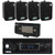 Pyle PLMRB29B2 Single DIN Marine USB Bluetooth AM/FM MP3 Stereo Receiver w/Cover, 4x 5.25" 400 Watt Max Power Indoor/Outdoor Black Waterproof Speakers