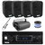 Pyle PLMRB29B2 Single DIN Marine USB Bluetooth AM/FM MP3 Stereo Receiver w/Cover, 4x 5.25" 400W Max Indoor/Outdoor Waterproof Speakers, Radio Antenna, Speaker Wire