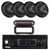Pyle PLMRB29B2 Single DIN Marine USB Bluetooth AM/FM MP3 Stereo Receiver w/Radio Shield Cover, 4x 6.5" 150W Max Full Range Dual Cone Waterproof Black Boat Speakers