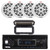 Pyle PLMRB29B2 Single DIN Marine USB Bluetooth AM/FM MP3 Stereo Receiver w/Radio Shield Cover, 4x Dual 6.5'' 200W Max Water Resistant 2-Way Full Range Speakers