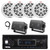 Pyle PLMRB29B2 Single DIN Marine USB Bluetooth AM/FM MP3 Stereo Receiver, 4x 6.5'' 200W Max 2-Way Full Range Speakers, 2x 3.5'' 200W Max 3-Way Mini Box Speakers, Antenna