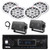 Pyle PLMRB29B2 Single DIN Marine USB Bluetooth AM/FM MP3 Stereo Receiver, 4x 6x9" 260W Max 2-Way Full Range Speakers, 2x 3.5'' 200W Max 3-Way Mini Box Speakers, Antenna