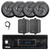Pyle PLMRB29B2 Single DIN Marine USB Bluetooth AM/FM MP3 Stereo Receiver, 4x 4" 100W Max Low Profile 2-Way Speakers, 2x 4" 30W Max 3-Way Indoor/Outdoor Speakers, Antenna