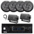 Pyle PLMRB29B2 Single DIN Marine USB Bluetooth AM/FM MP3 Stereo Receiver, 4x 5.25" 180W Max Slim Style Black Speakers, 2x 3.5'' 200W Max 3-Way Mini Box Speakers, Antenna