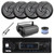 Pyle PLMRB29B2 Single DIN Marine USB Bluetooth AM/FM MP3 Stereo Receiver w/Cover, 4x 5.25" 180W Max Low Profile Slim Style Speakers, Radio Antenna, Speaker Wire
