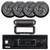 Pyle PLMRB29B2 Single DIN Marine USB Bluetooth AM/FM MP3 Stereo Receiver w/Radio Shield Cover, 4x 6'' 240 Watt Max Power Low Profile 2-Way Black Boat Speakers