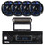 Pyle PLMRB29B2 Single DIN Marine USB Bluetooth AM/FM MP3 Stereo Receiver w/Radio Shield Cover, 4x 6.5" 250 Watt Max Power Dual Cone RGB LED Boat Black Speakers