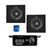 1 Pair (Qty 2) of Kicker 12" 300 Watt Car Subwoofer in Vented Enclosure, Bass Knob with Digital Voltmeter with Wire