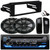 JVC KD-T720BT Single DIN Bluetooth USB/AUX CD Player AM/FM Radio Multimedia Stereo Receiver w/Install Kit, 2x 6x9" 180 Watt Max Power 2-Way Speakers w/Adapters (Fits 1998-2013 Harley Davidson)