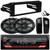 JVC KD-X280BT Single Din Bluetooth USB/AUX AM/FM Radio Digital Media Stereo In-Dash Receiver w/Install Kit, 2x 6x9" 180 Watt Max Power 2-Way Speakers w/Adapters (Fits 1998-2013 Harley Davidson)