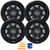 Two Pairs (QTY 4) Of Kicker PSC65 6.5" 120 Watt Max Power Weather-Proof Powersports 2 Ohm Coaxial Speakers, 50 Feet 16 Gauge Speaker Wire, 4-Piece Car Door Trim Panel Dash Radio Pry Tool Set