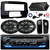 JVC KD-T720BT Single DIN Bluetooth USB/AUX CD Player AM/FM Multimedia Stereo Receiver w/Install Kit, 2x 6x9" 180W Max 2-Way Speakers w/Adapters, 4-Channel Amplifier w/Kit, Handlebar Controls, Wire