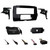 JVC KD-X280BT Single Din Bluetooth USB/AUX AM/FM Radio Digital Media In-Dash Receiver w/Install Kit, 2x 6x9" 180W Max 2-Way Speakers w/Adapters, 4-Channel Amplifier w/Kit, Handlebar Controls, Wire