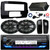 JVC KD-X38MBS Single DIN Marine Bluetooth USB/AUX AM/FM SiriusXM Ready Stereo Receiver w/Install Kit, 2x 6x9" 180W Max 2-Way Speakers w/Adapters, 4-Channel Amplifier w/Kit, Handlebar Controls, Wire