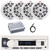 Pyle PLMRB29W2 Single DIN Marine Bluetooth USB/AUX MP3 Player AM/FM Radio In-Dash Stereo Receiver, 4x 5.25" 150 Watt Max Power 2-Way Waterproof Boat Speakers, 4 Channel Amplifier, 22" Radio Antenna