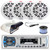Pyle PLMRB29W Single DIN Marine Bluetooth USB/AUX MP3 Player AM/FM Radio In-Dash White Stereo Receiver w/White Stereo Housing, 4x 5.25" 150W Max 2-Way Waterproof Speakers, Radio Antenna, Speaker Wire