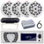 Pyle PLRMR23BTW Single DIN Marine Bluetooth USB/AUX MP3 Player AM/FM Radio In-Dash Stereo Receiver w/White Cover, 4x 5.25" 150W Max 2-Way Waterproof Boat Speakers, 4 Channel Amplifier, Radio Antenna