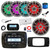 Infinity PRV250 Marine Bluetooth AM/FM Receiver, 4x 6.5" 225W MultiColor LED Speakers (Titanium), 10" LED Subwoofer, Amplifier w/Kit, Wired Remote w/Ext, Adapter Plate, USB Adapter, Antenna, Wire