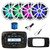 Infinity PRV250 Marine Bluetooth AM/FM Receiver, 4x 6.5" 225 Watt 2-Way MultiColor LED Outdoor Speakers (White), Radio Install Adapter, USB Adapter, Antenna, Wire