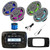 Infinity PRV250 Marine Bluetooth AM/FM Receiver, 4x 6.5" 300 Watt 2-Way MultiColor LED Outdoor Speakers (Gray), Radio Install Adapter, USB Adapter, Antenna, Wire