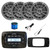 Infinity PRV250 Marine Bluetooth AM/FM Receiver, 4x 6.5" 180 Watt 2-Way Multi-Element Audio Speakers (Gray), Radio Install Adapter, USB Adapter, Antenna, Wire