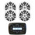 Infinity PRV250 Marine Bluetooth AM/FM Receiver, 4x 6.5" 180 Watt 2-Way Multi-Element Audio Speakers (White)